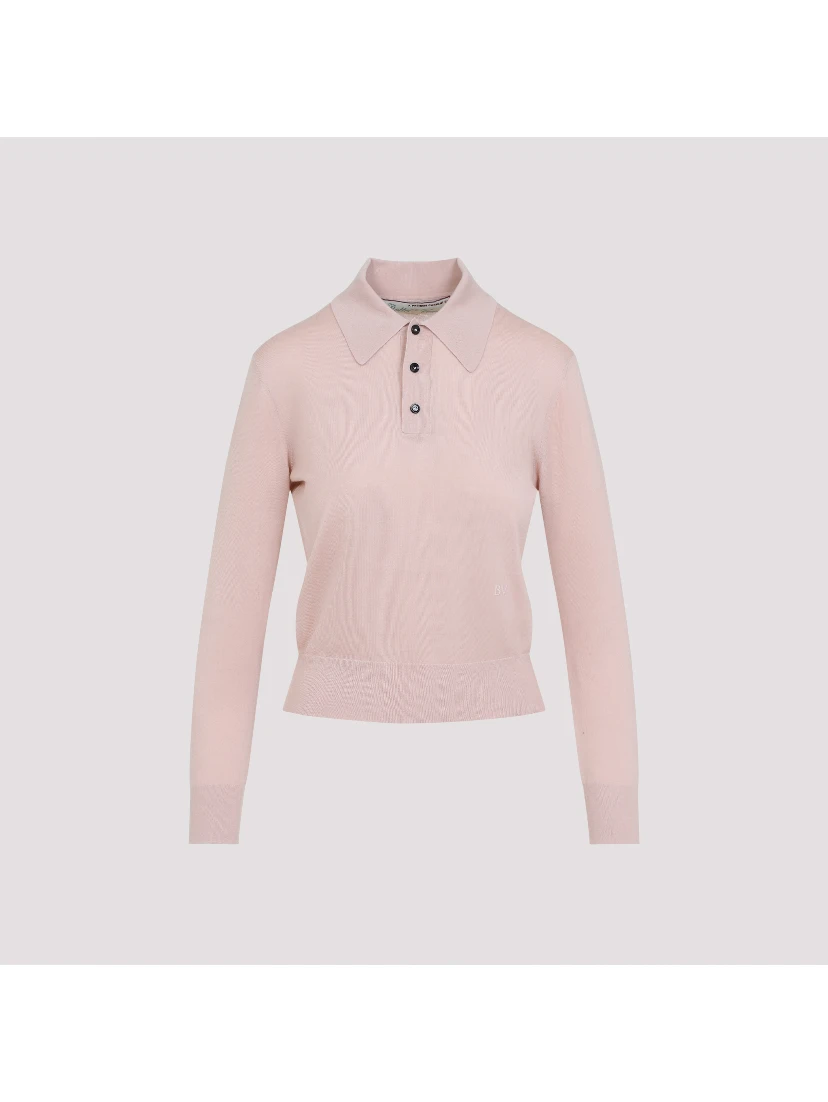 Bottega Veneta Long Sleeve Polo Top