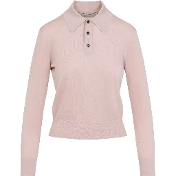 Bottega Veneta Long Sleeve Polo Top
