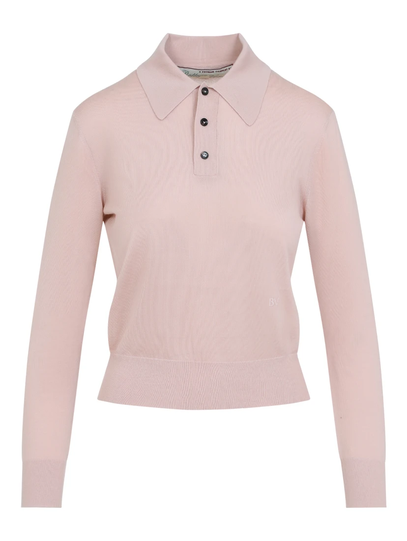 Bottega Veneta Long Sleeve Polo Top