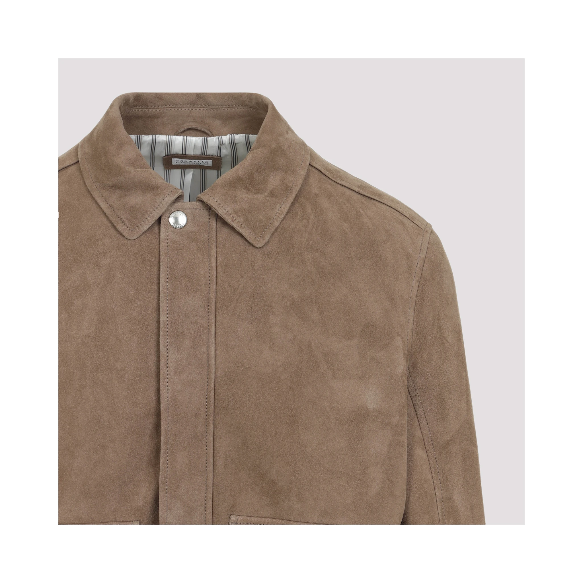 Brunello Cucinelli Leather Bomber Jacket