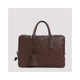 Prada Grained Leather Tote Bag