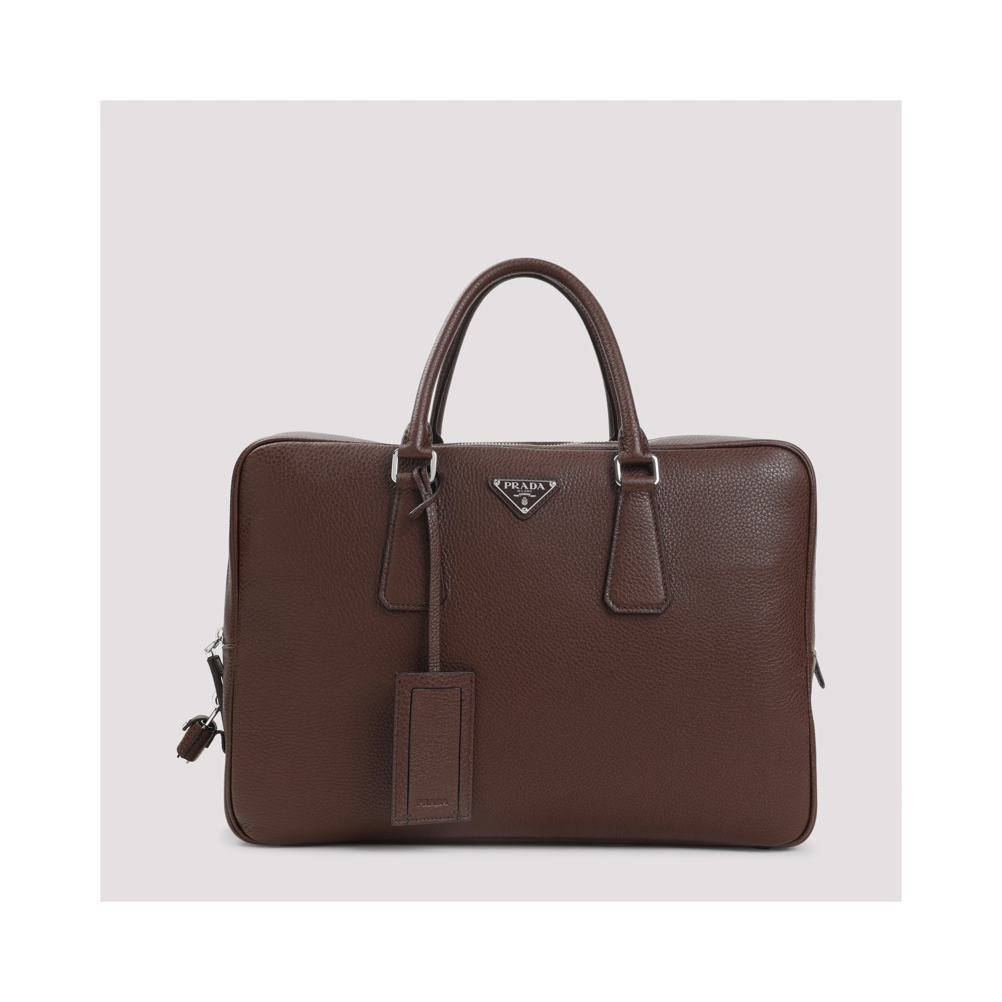 Prada Grained Leather Tote Bag