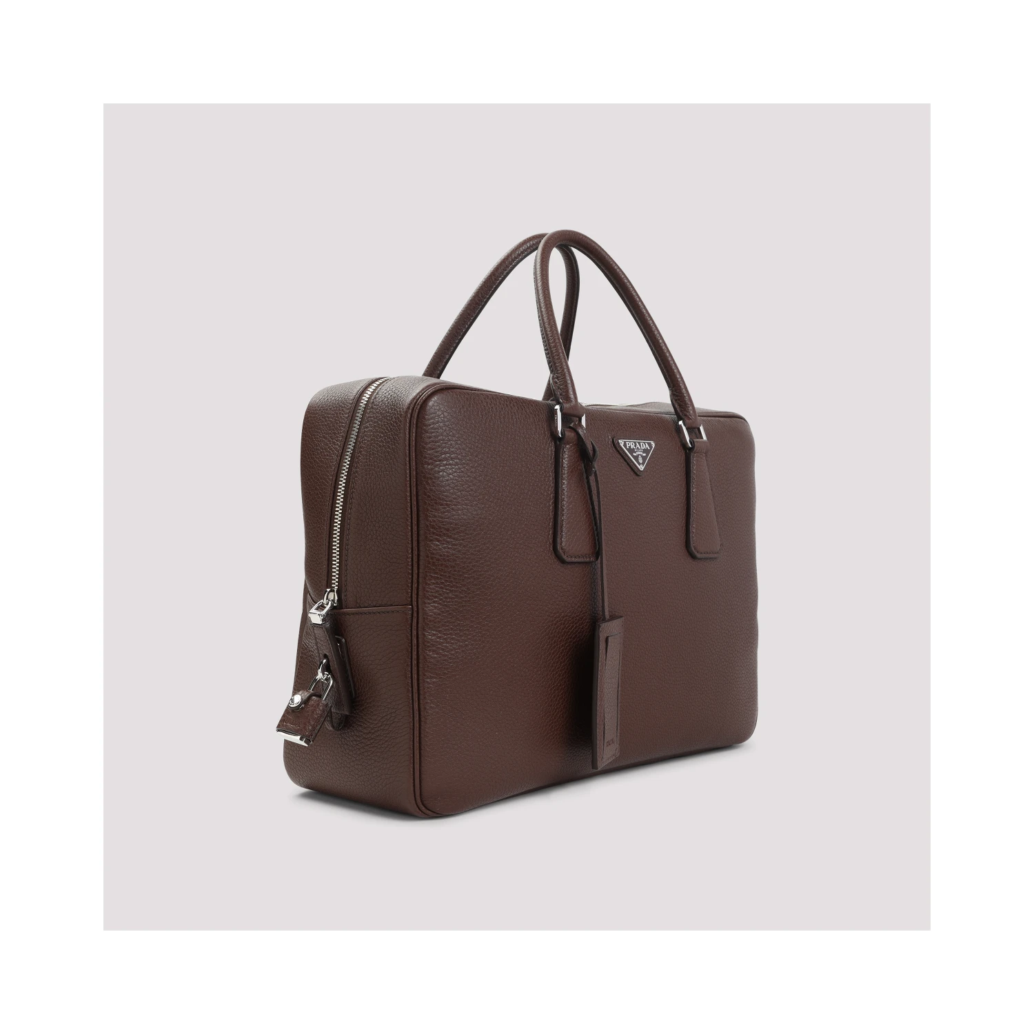 Prada Grained Leather Tote Bag