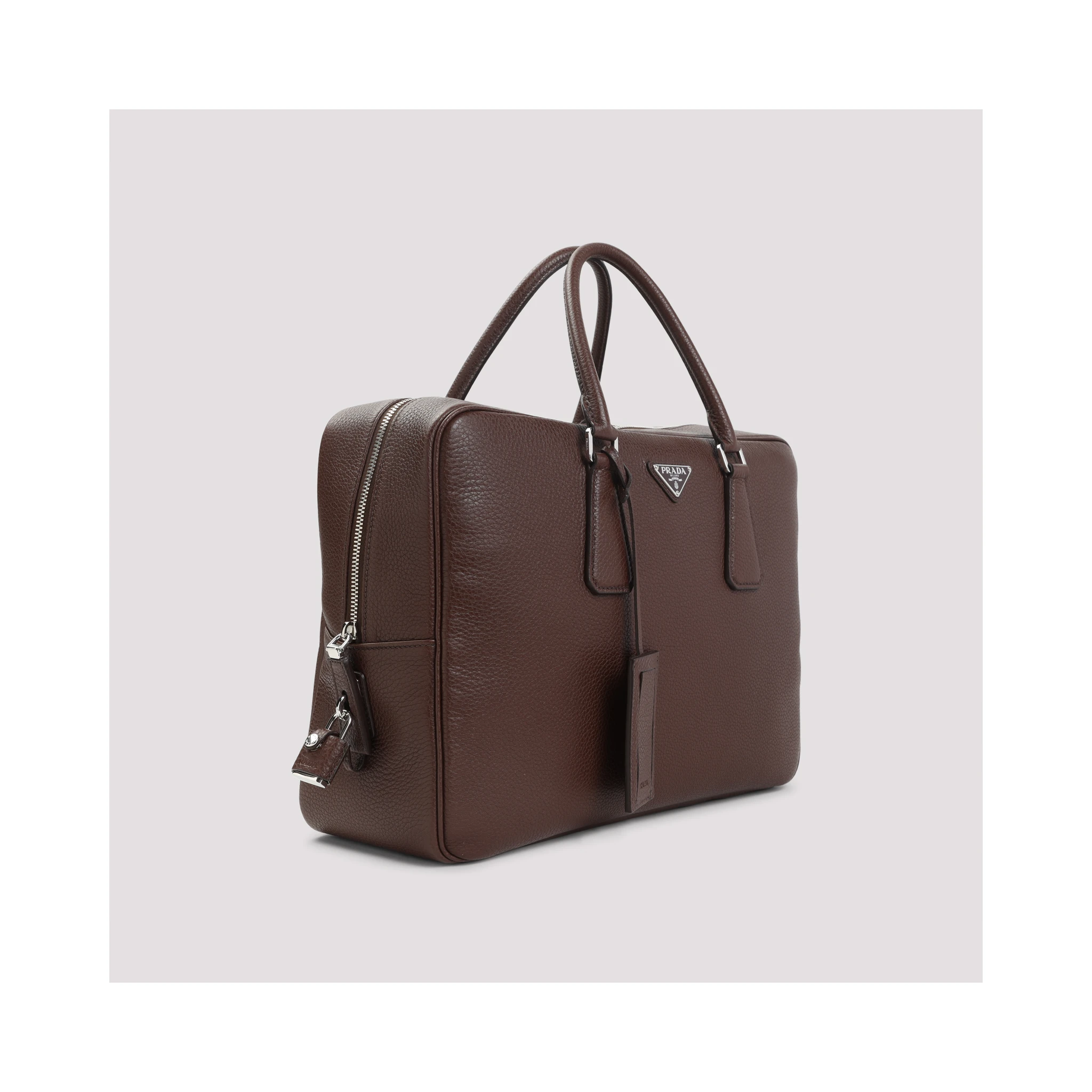 Prada Grained Leather Tote Bag