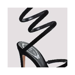 René Caovilla Velvet Snake Sandals
