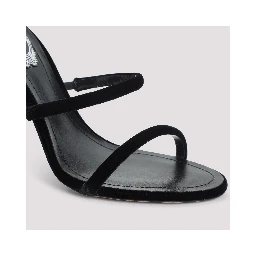 René Caovilla Velvet Snake Sandals