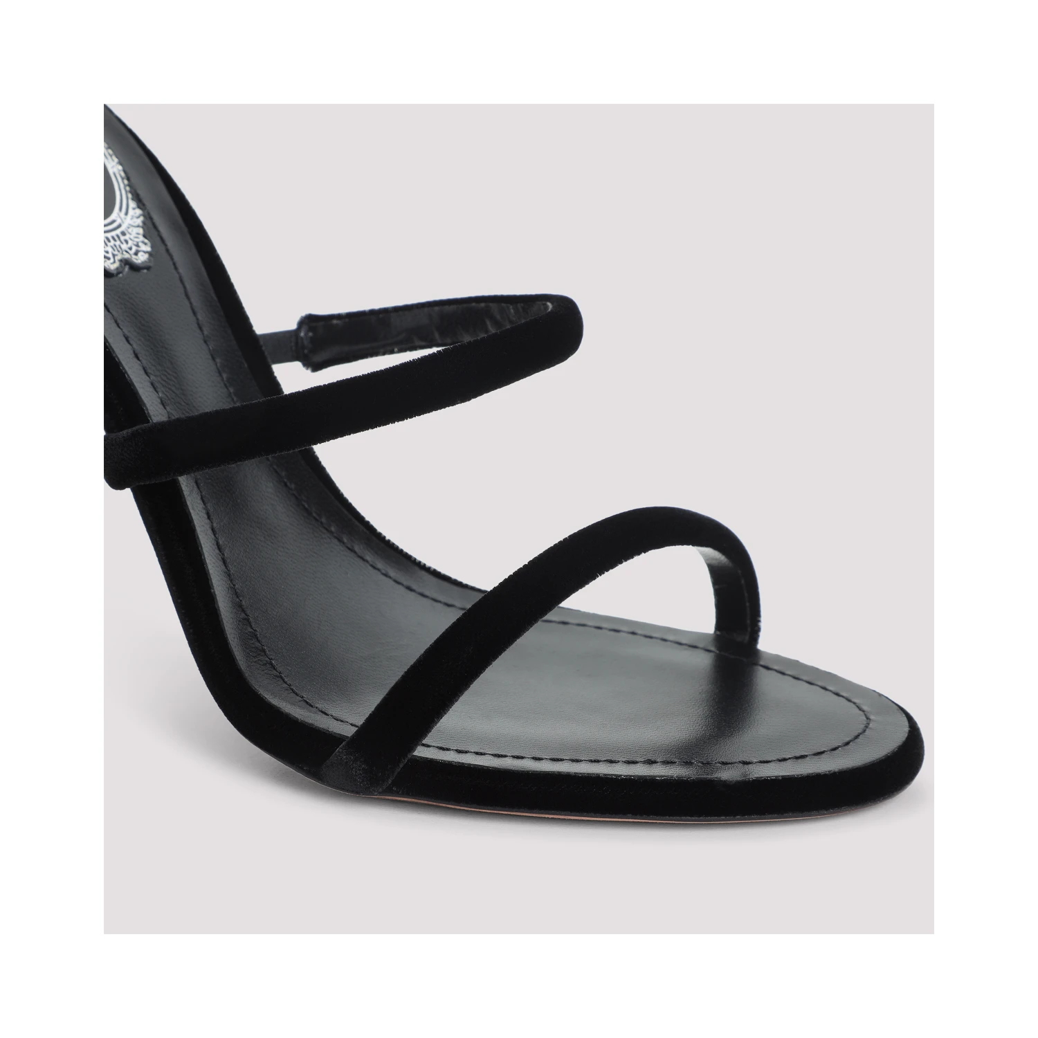 René Caovilla Velvet Snake Sandals