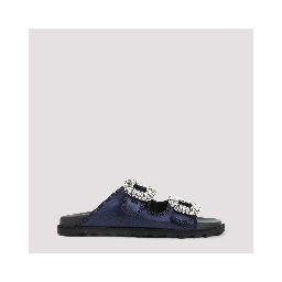 Roger Vivier Slidy Strass Bord Gros Mules