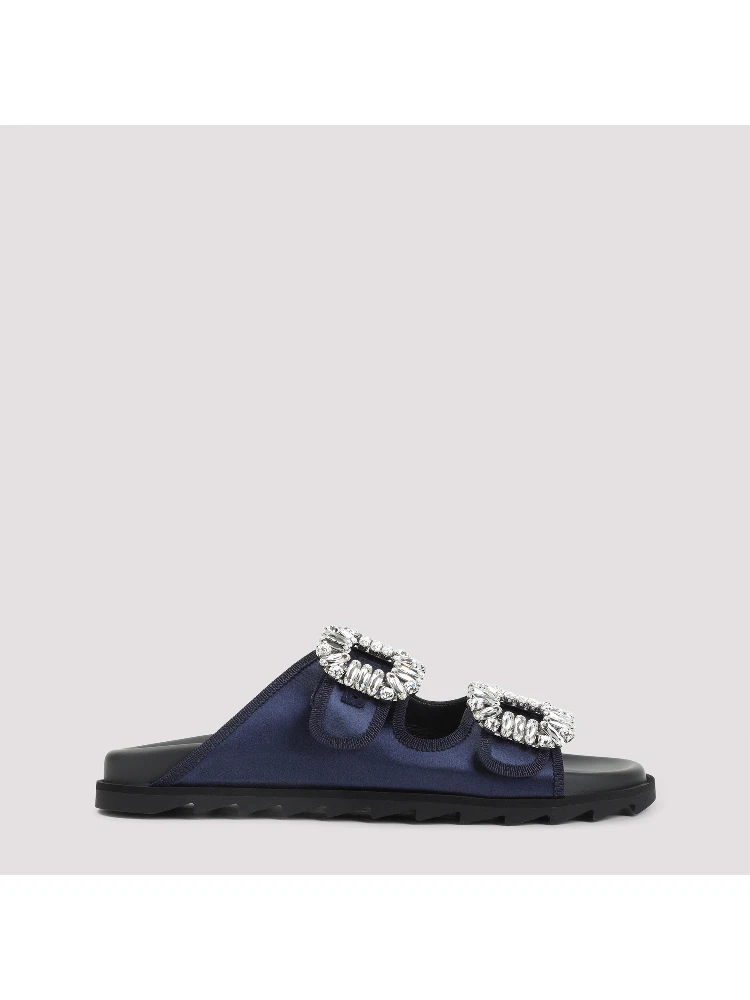 Roger Vivier Slidy Strass Bord Gros Mules