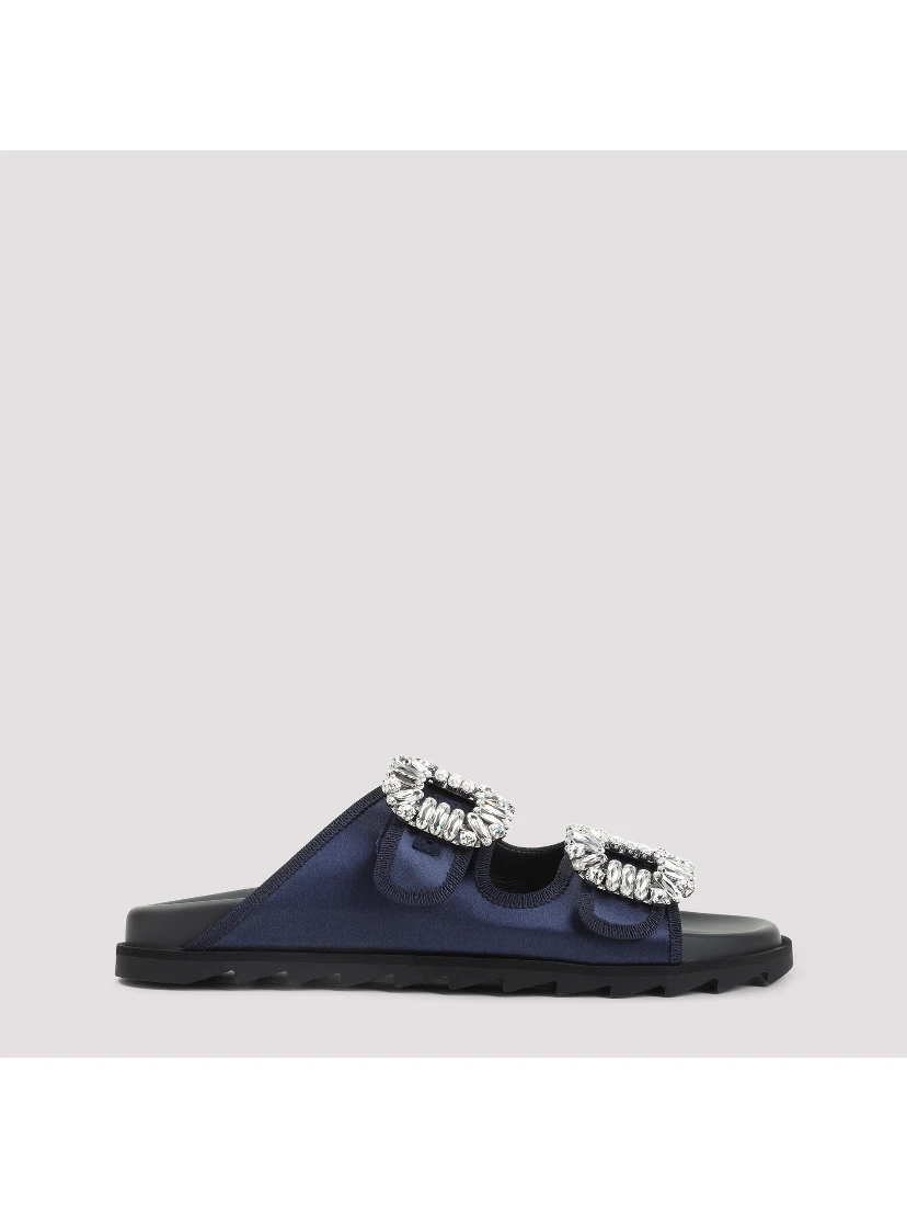Roger Vivier Slidy Strass Bord Gros Mules