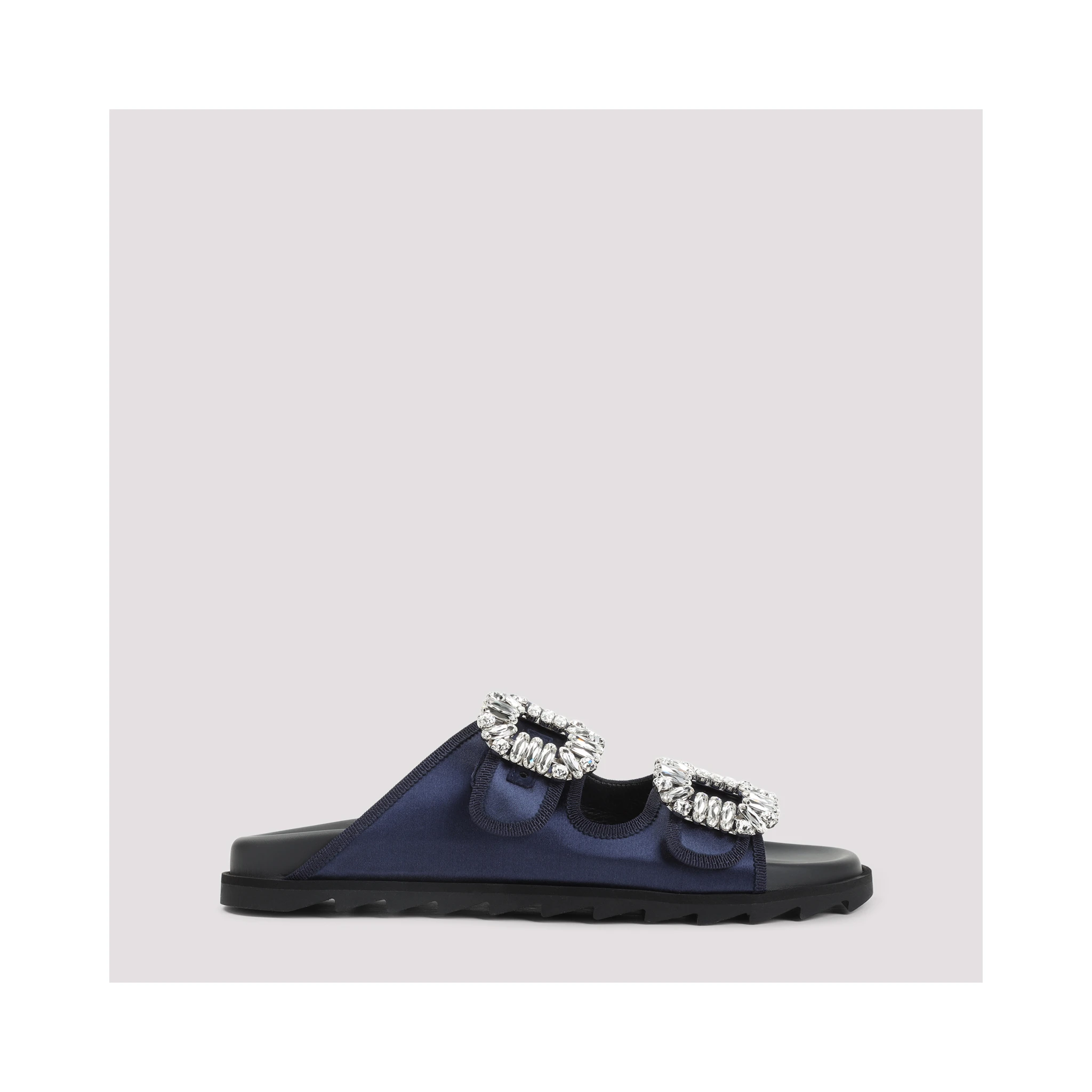Roger Vivier Slidy Strass Bord Gros Mules