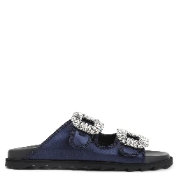 Roger Vivier Slidy Strass Bord Gros Mules
