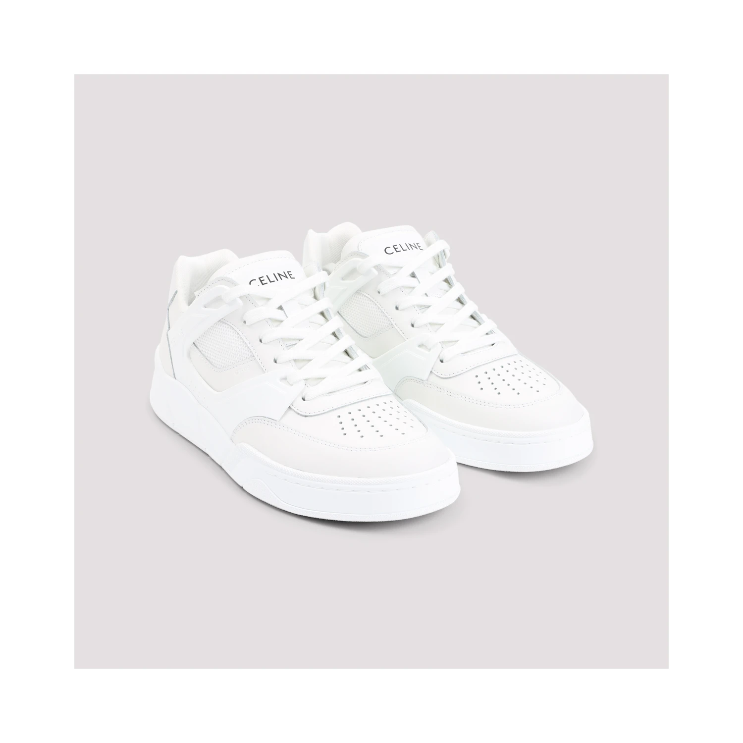 Celine CT-09 Leather, Rubber and Mesh Sneakers