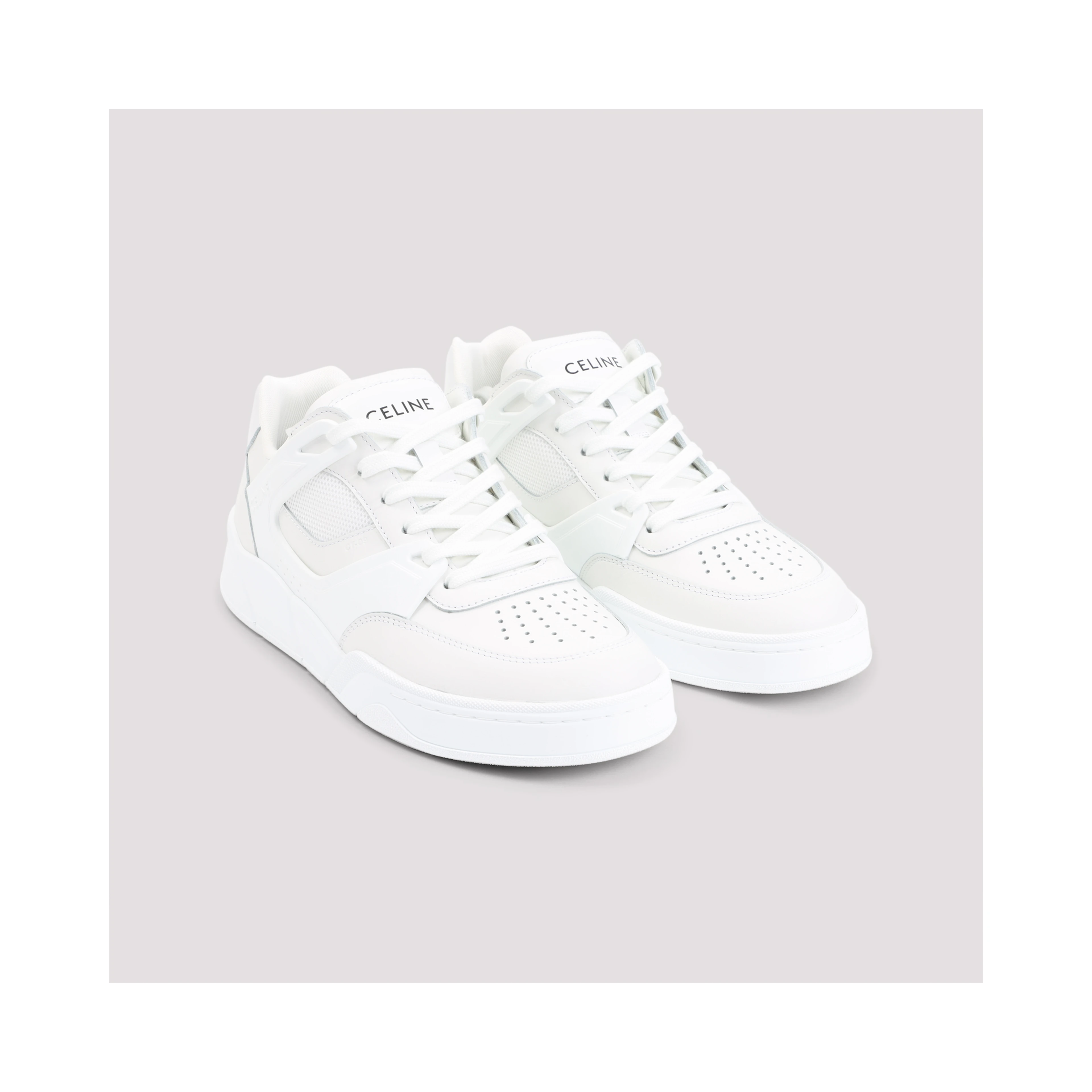 Celine CT-09 Leather, Rubber and Mesh Sneakers