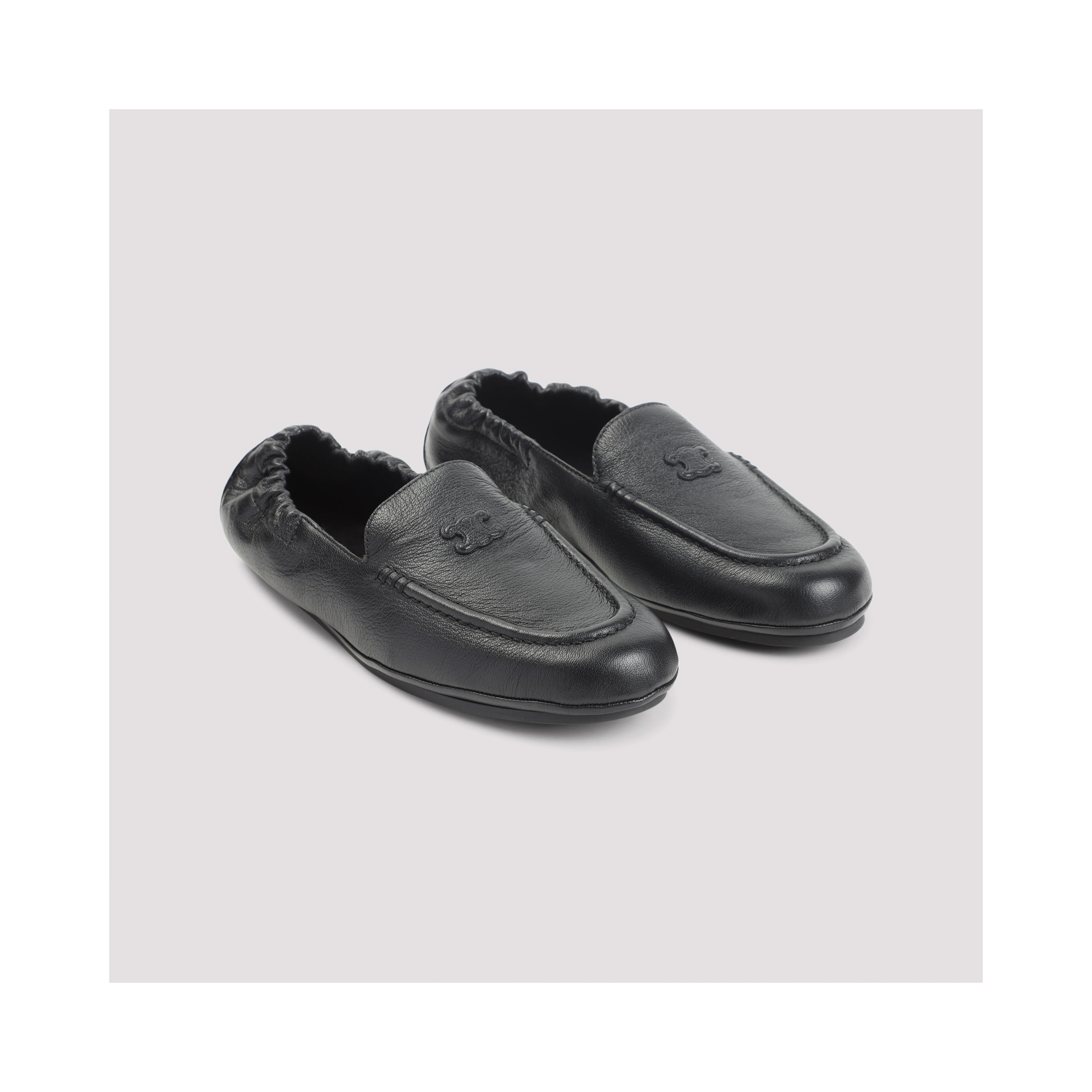 Celine Leather Triomphe Loafers