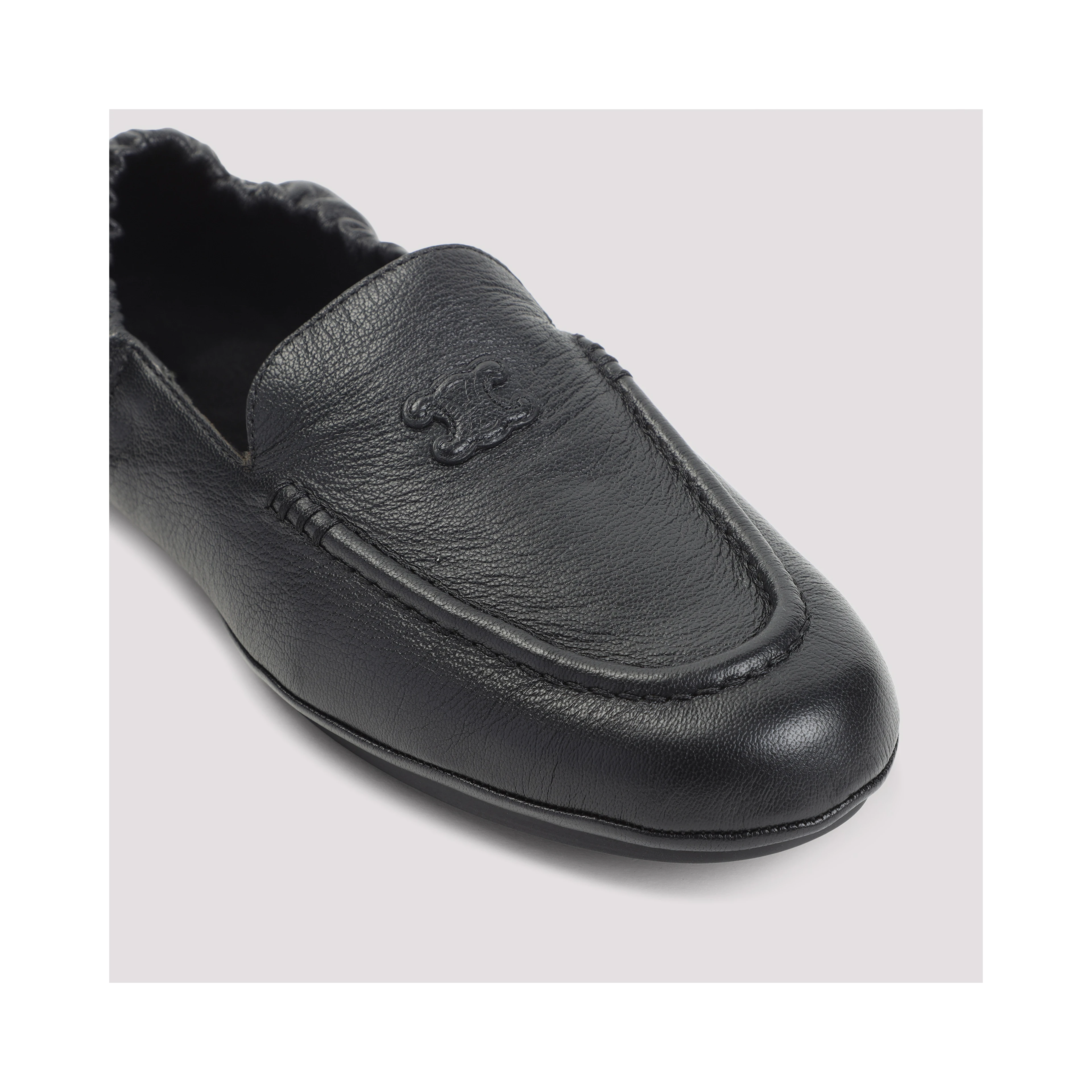 Celine Leather Triomphe Loafers