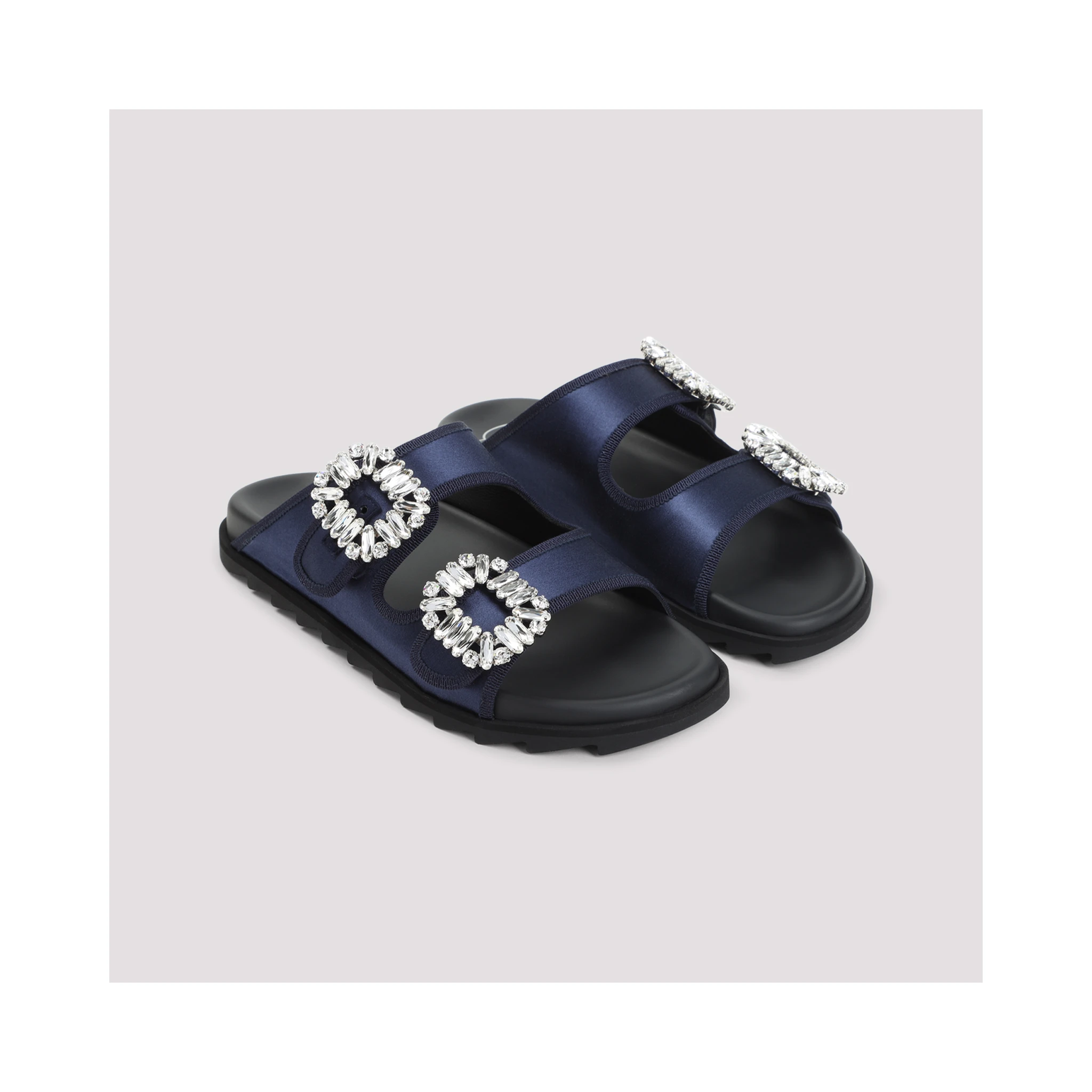 Roger Vivier Slidy Strass Bord Gros Mules