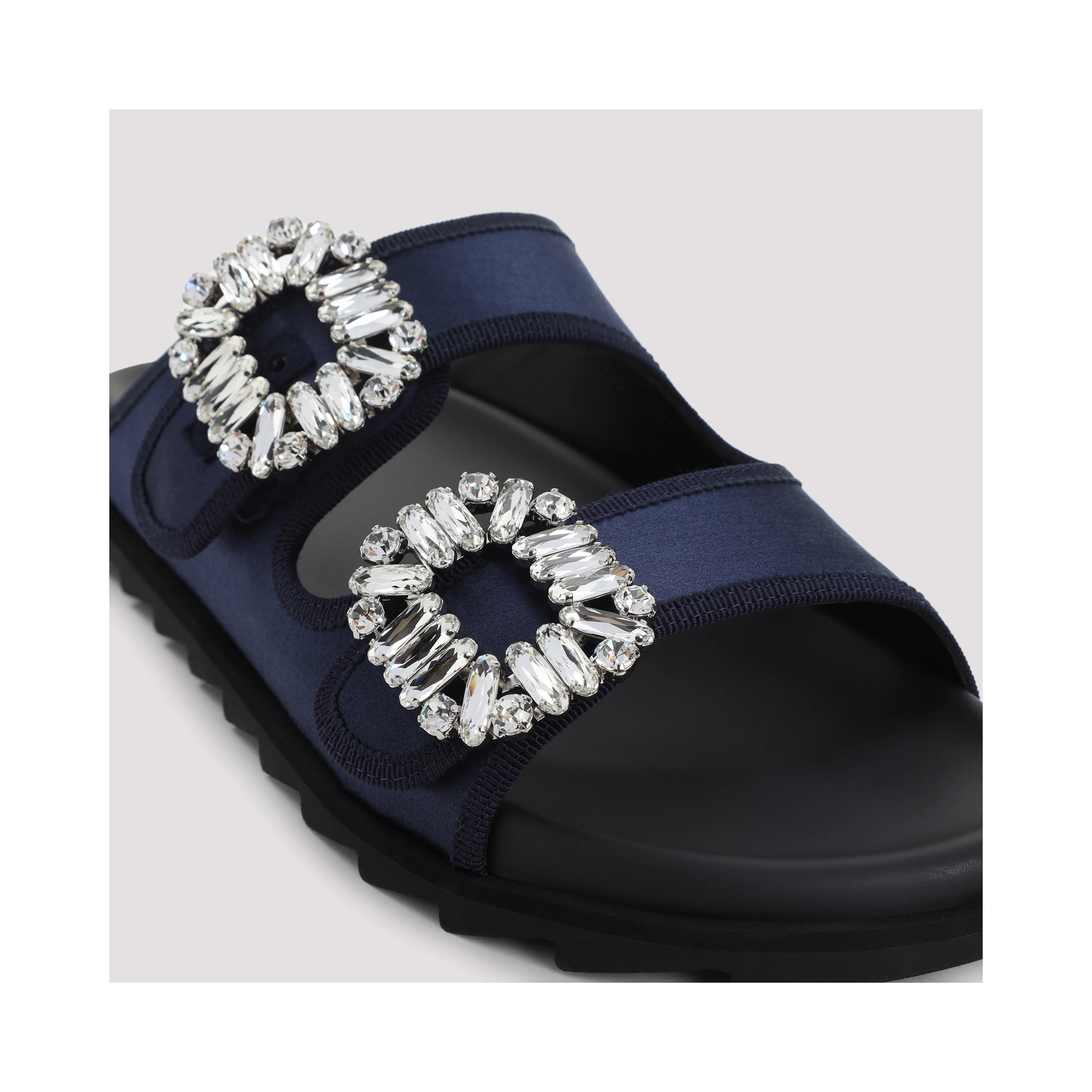Roger Vivier Slidy Strass Bord Gros Mules