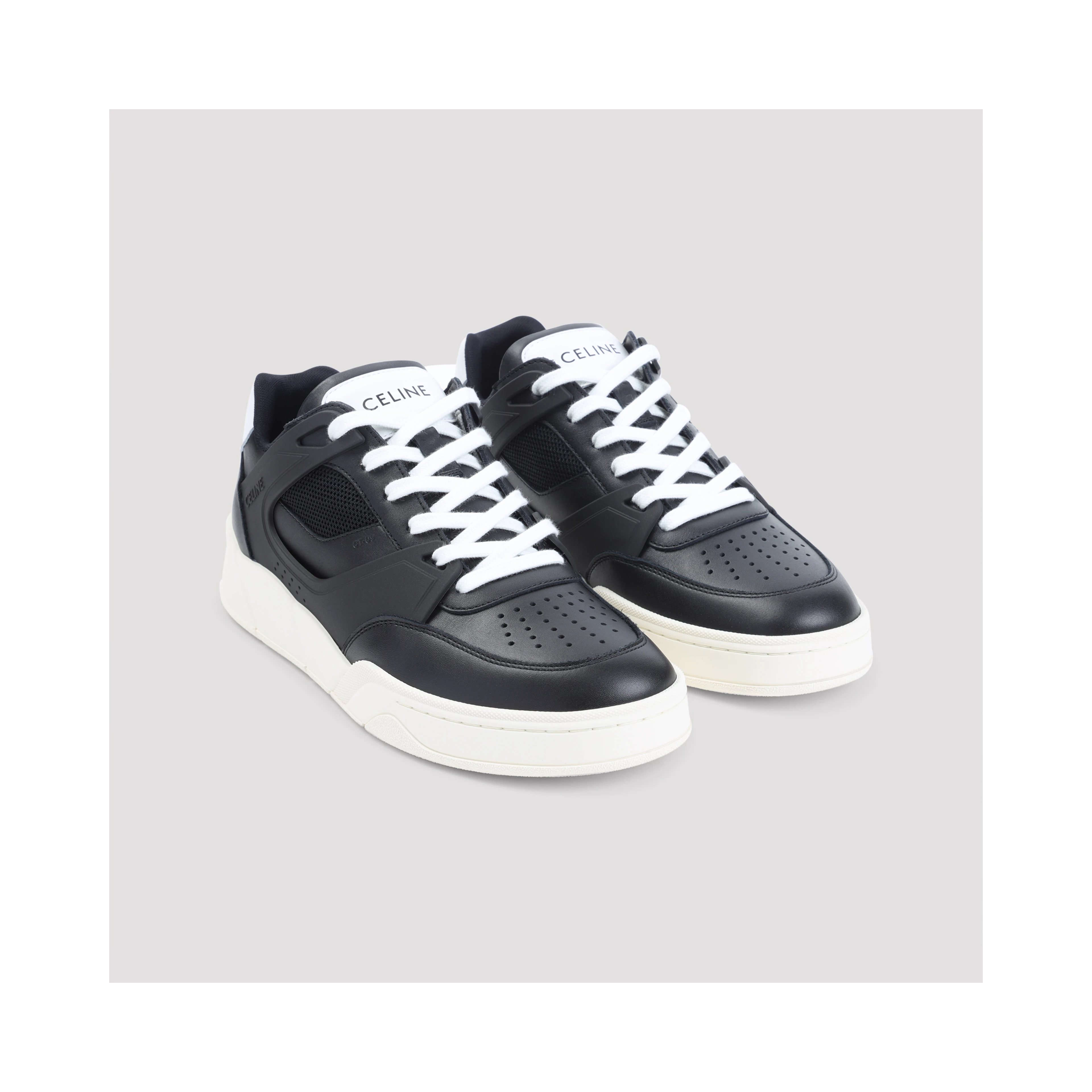 Celine CT-09 Leather, Rubber and Mesh Sneakers