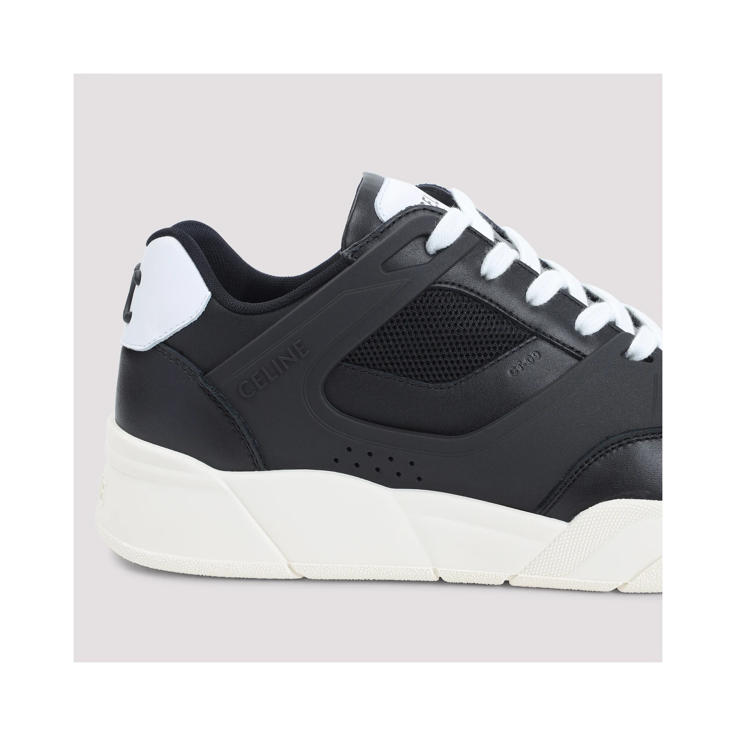 Celine CT-09 Leather, Rubber and Mesh Sneakers