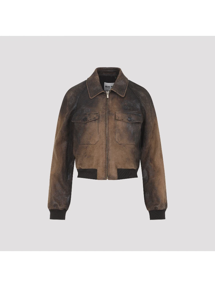 Miu Miu Lamb Leather Jacket
