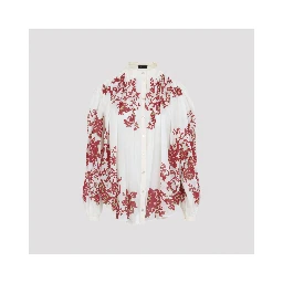 Etro Pleates Band Collar Shirt