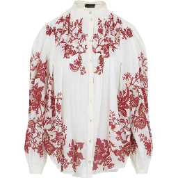 Etro Pleates Band Collar Shirt