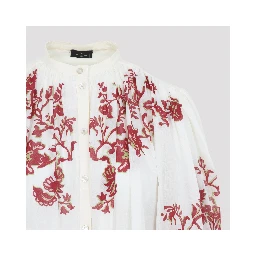Etro Pleates Band Collar Shirt