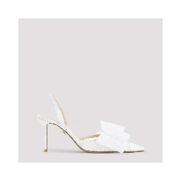 Mach & Mach Le Cadeau White Lace Slingback