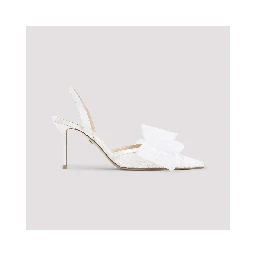 Mach & Mach Le Cadeau White Lace Slingback