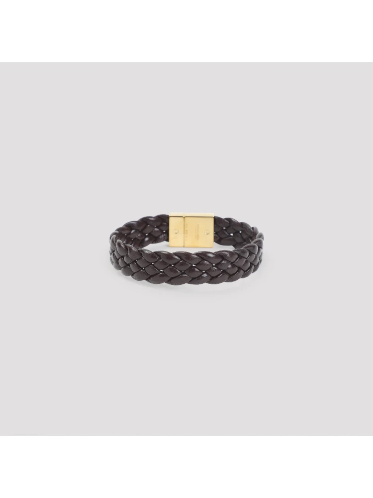 Bottega Veneta Intrecciato Leather Bracelet