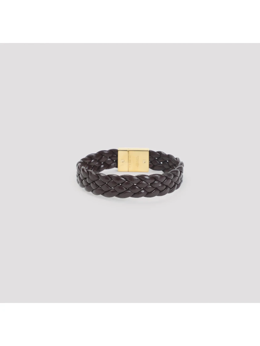 Bottega Veneta Intrecciato Leather Bracelet