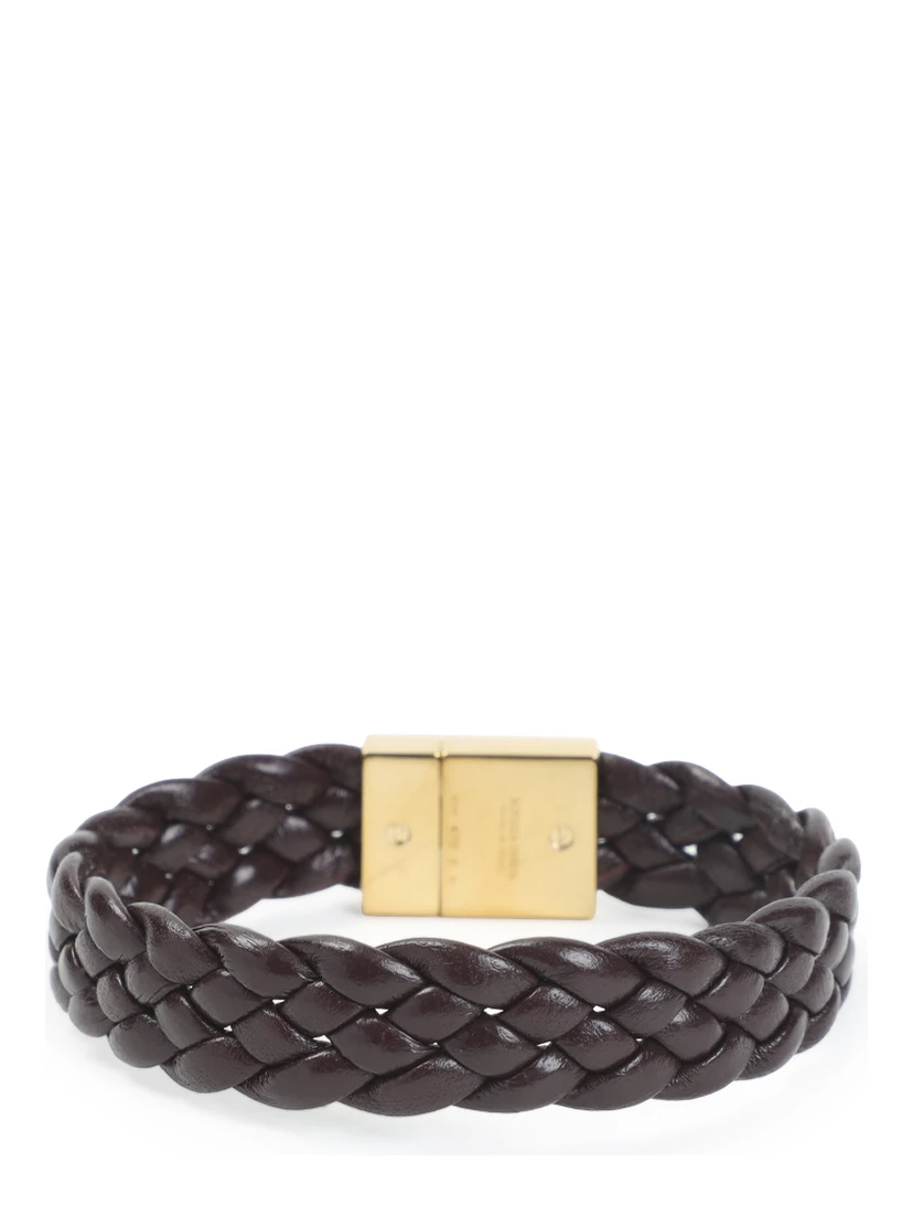 Bottega Veneta Intrecciato Leather Bracelet