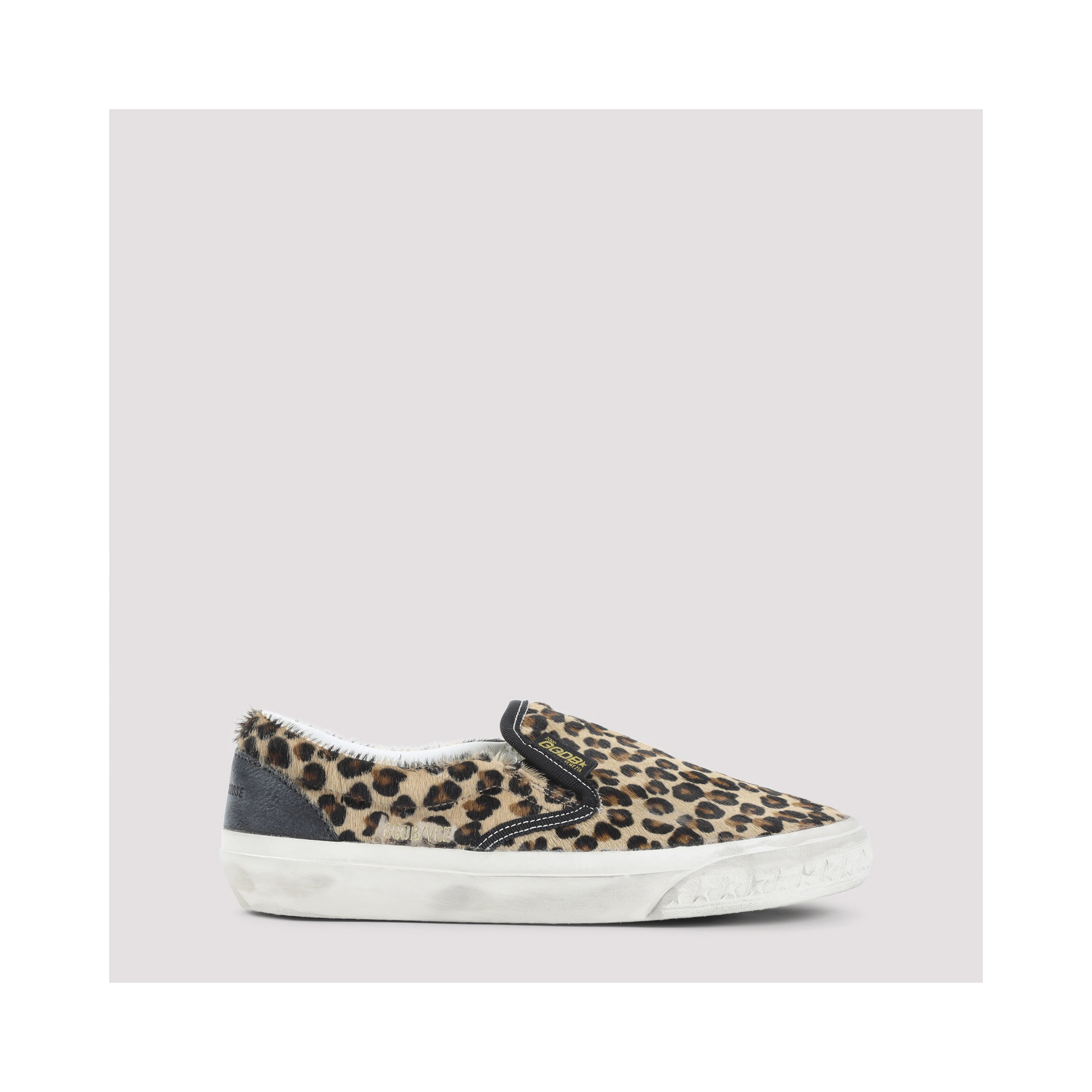 Golden Goose Leopard Slip-On Sneakers