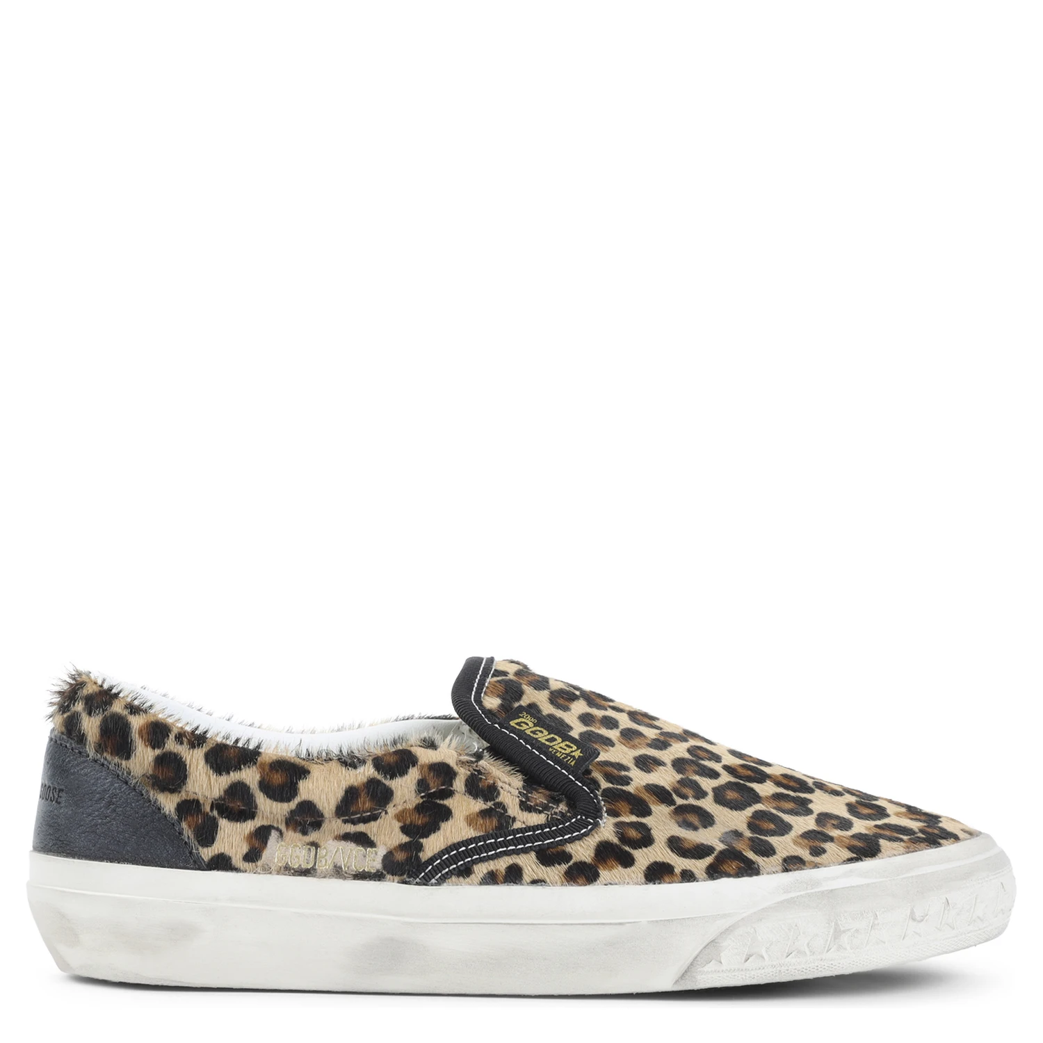 Golden Goose Leopard Slip-On Sneakers