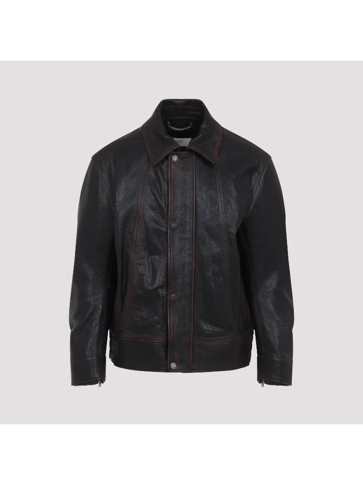 Golden Goose Prince Nappa Leather Bomber Jacket