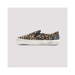 Golden Goose Leopard Slip-On Sneakers