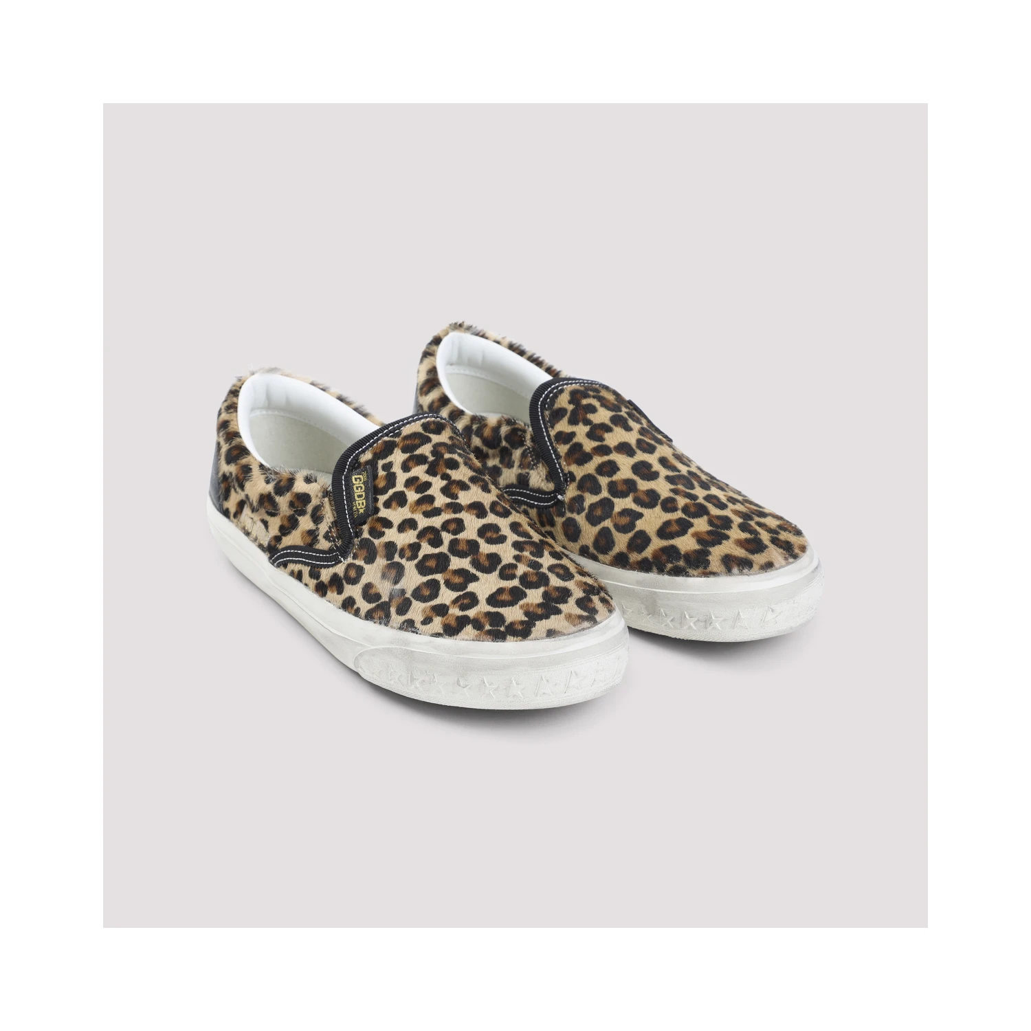 Golden Goose Leopard Slip-On Sneakers