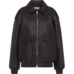 The Frankie Shop Viper Leather Jacket