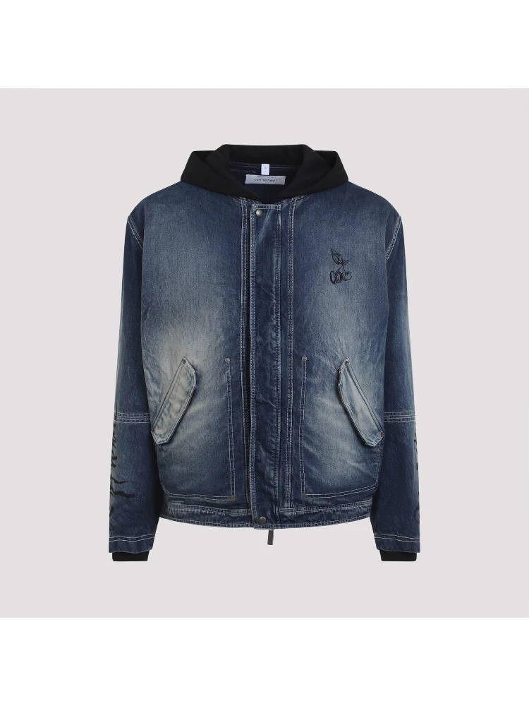 Off White Cherry Fleece Jacket