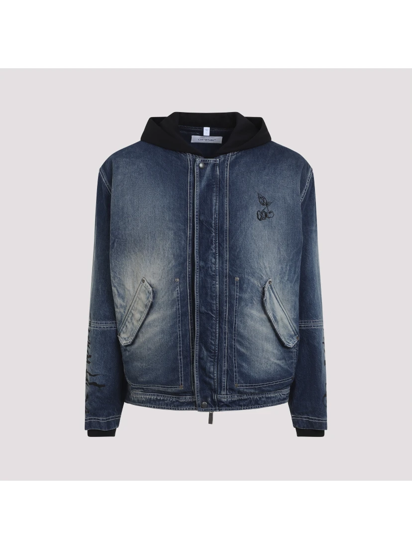 Off White Cherry Fleece Jacket