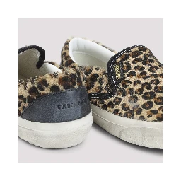 Golden Goose Leopard Slip-On Sneakers