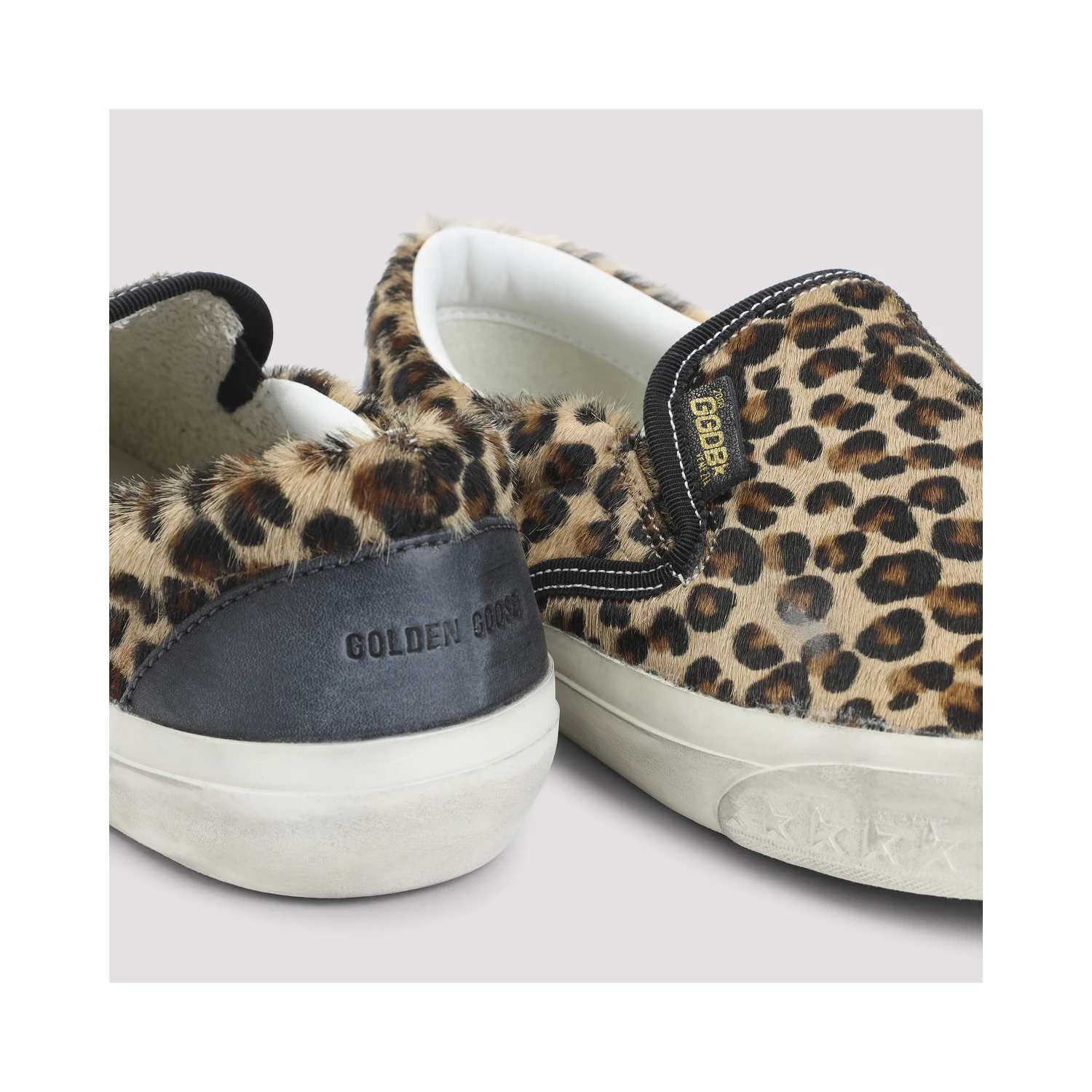 Golden Goose Leopard Slip-On Sneakers