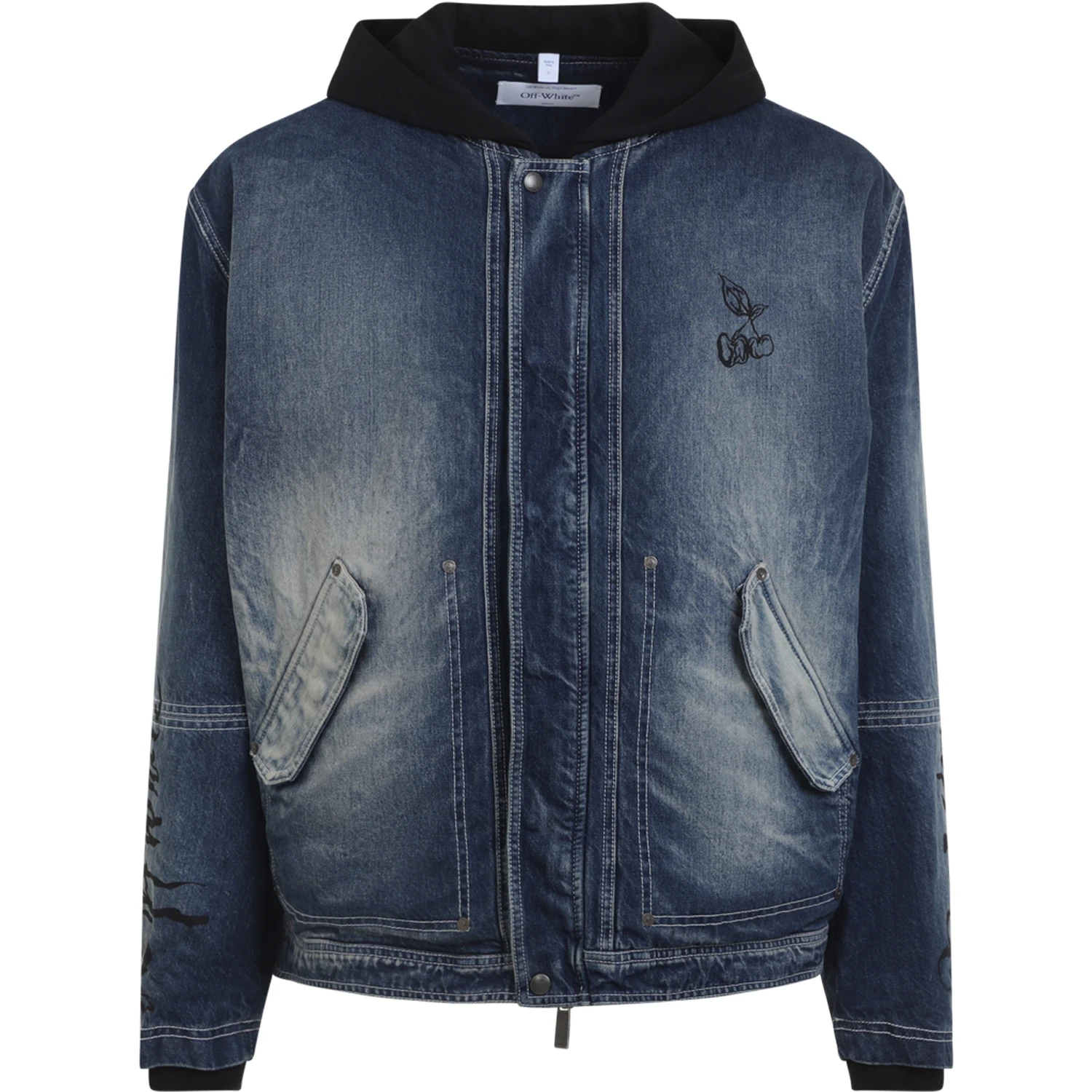 Off White Cherry Fleece Jacket