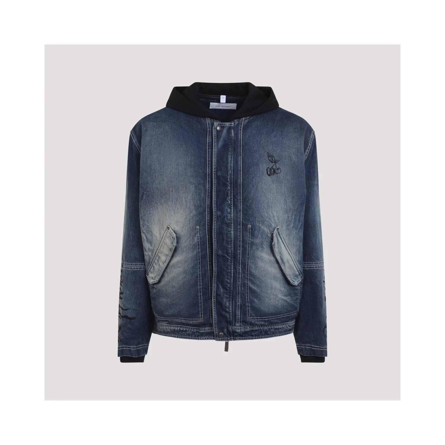 Off White Cherry Fleece Jacket