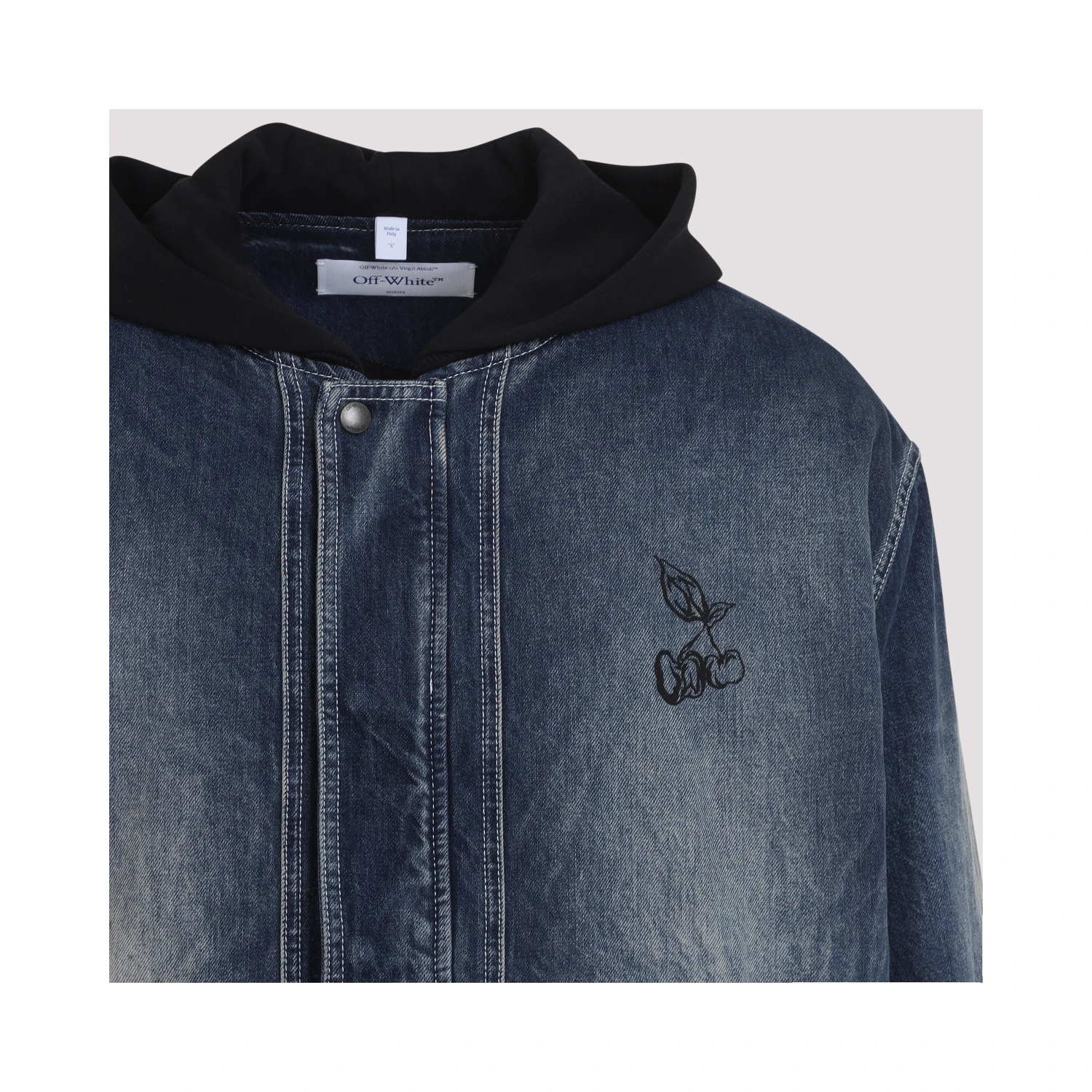 Off White Cherry Fleece Jacket