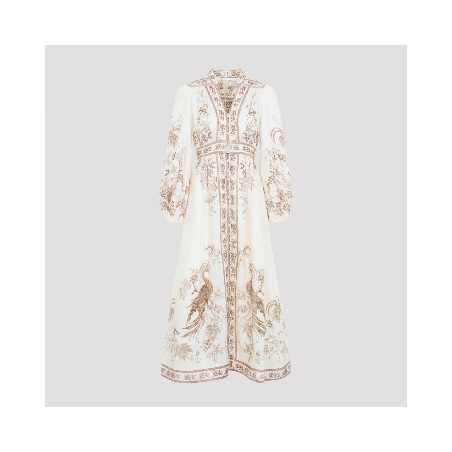 Zimmermann Indra Plunge Midi Dress