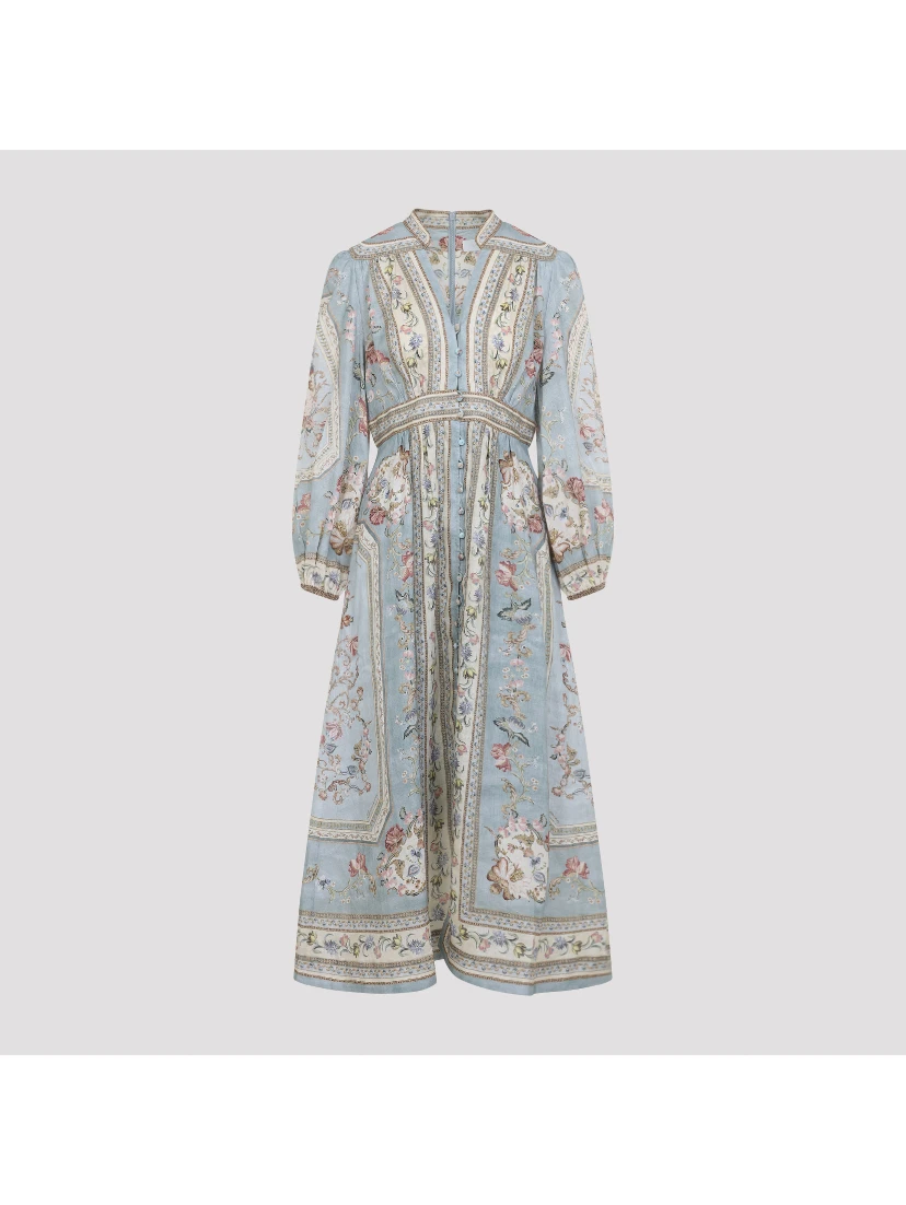 Zimmerman Roselight Plunge Midi Dress
