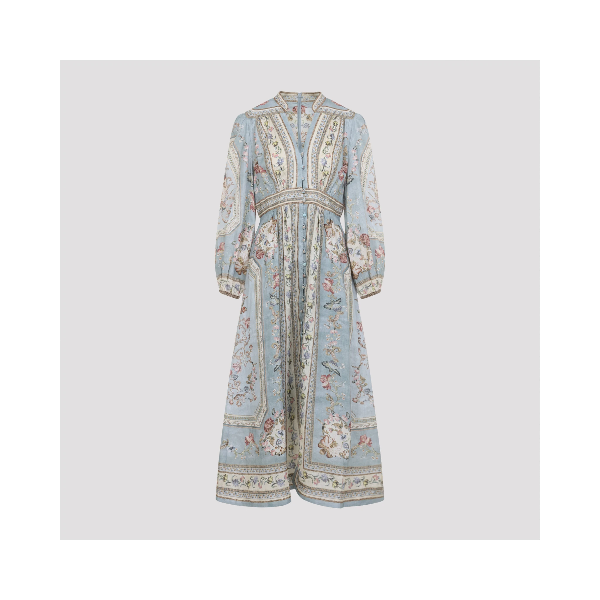 Zimmerman Roselight Plunge Midi Dress