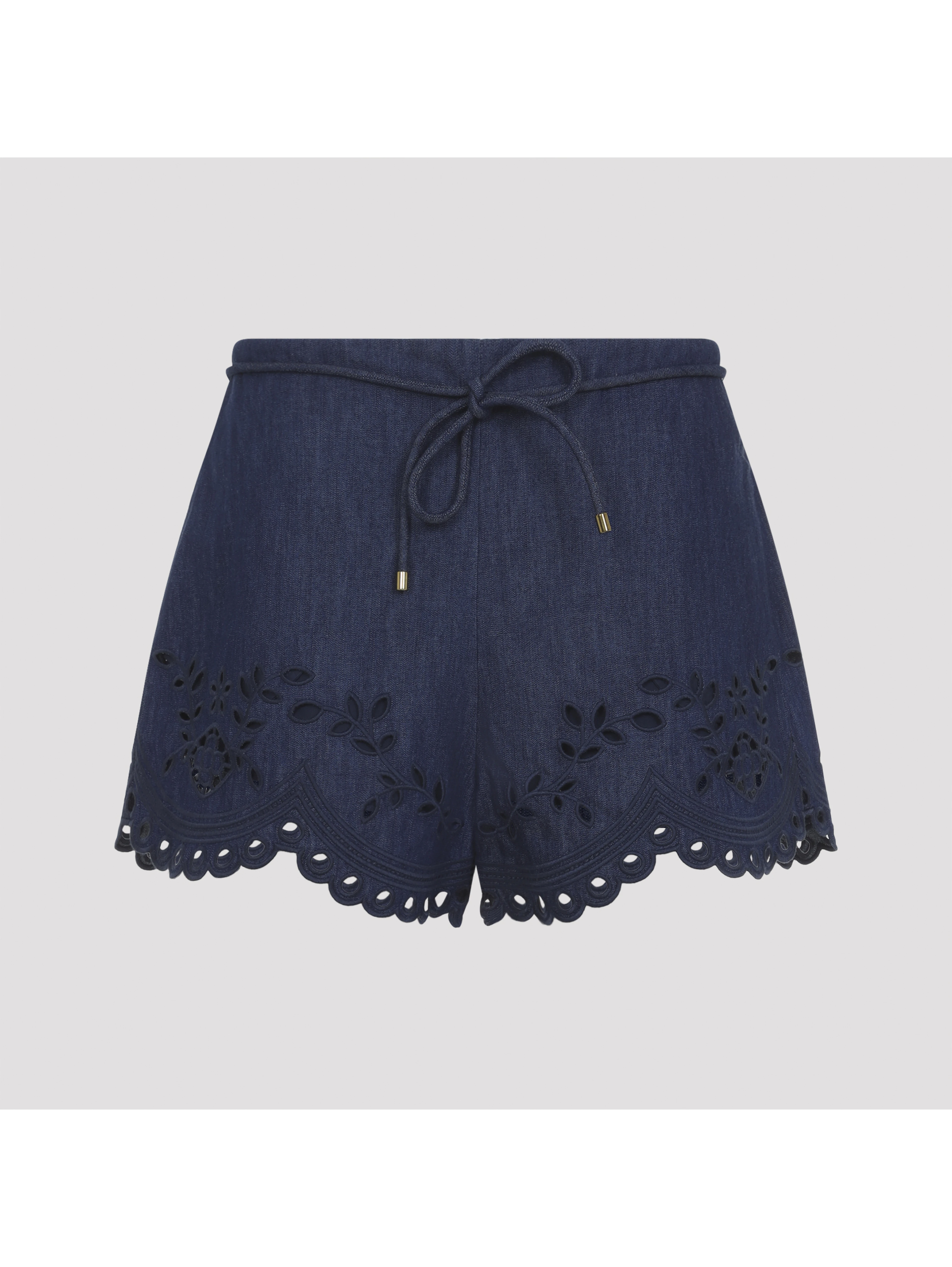 Zimmermann Mahon Broderie Denim Short
